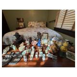 COLLECTION OF FIGURINES, BUSTS, SWITCH PLATES,