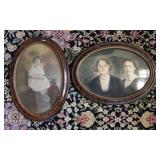 Antique Oval Portrait Convex "Bubble Glass" Frames