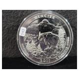 2011 GLACIER NAT. PARK MONTANA 5 OZ SILVER ROUND