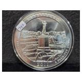 2011 GETTYSBURG, PA 5 OZ SILVER ROUND