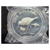 1985 NEW ZEALAND PROOF SILVER DOLLAR COIN -