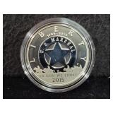 2015 U.S. MARSHALS 225TH ANN. PROOF SILVER DOLLAR-