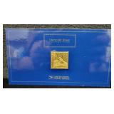 USPS 24K GOLD PLATED .999 FINE SILVER INGOT -