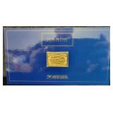 USPS 24K GOLD PLATED .999 FINE SILVER INGOT -