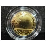 2020-W BASKETBALL HALL OF FAME $5 GOLD PROOF COIN