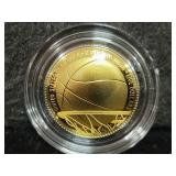 2020-W BASKETBALL HALL OF FAME $5 GOLD PROOF COIN