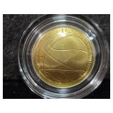 2020-W BASKETBALL HALL OF FAME $5 GOLD UNC COIN