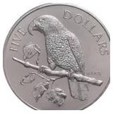 1996 NEW ZEALAND BU $5 COIN 'THE KAKA' -