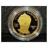 2011 'LUCRETIA GARFIELD' FIRST SPOUSE 1/2 OZ GOLD