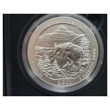 2011 GLACIER NAT. PARK, MONTANA 5 OZ SILVER ROUND-