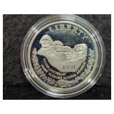 1991 MOUNT RUSHMORE ANN. PROOF SILVER DOLLAR -