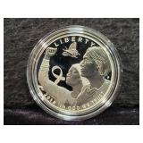 2018 BREAST CANCER AWARENESS PROOF SILVER DOLLAR
