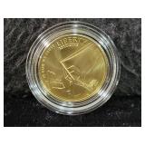 2012-W STAR-SPANGLED BANNER UNC $5 GOLD COIN -