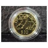 1995 NEW ZEALAND BU $10 ALUMINIUM BRONZE COIN