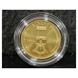 2011-W MEDAL OF HONOR UNC $5 GOLD COIN -