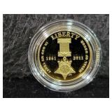 2011-W MEDAL OF HONOR PROOF $5 GOLD COIN -