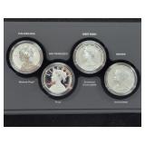 AMERICAN LIBERTY 225TH ANN. SILVER 4 MEDAL SET -
