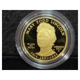 2010 'MARY TODD LINCOLN' FIRST SPOUSE 1/2 OZ GOLD