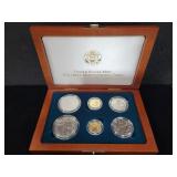 1992 COLUMBUS QUINCENTENARY 6 COIN PROOF & UNC SET