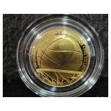 2020-W BASKETBALL HALL OF FAME $5 GOLD PROOF COIN