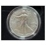 2023-W UNC SILVER EAGLE - BOX AND COA