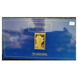 USPS 24K GOLD PLATED .999 FINE SILVER INGOT -