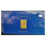 USPS 24K GOLD PLATED .999 FINE SILVER INGOT -