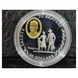 1995 NEW ZEALAND $20 PROOF SILVER CAMEO COIN -