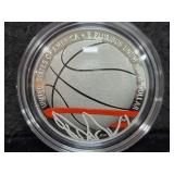 2020-P BASKETBALL HALL OF FAME PROOF SILVER DOLLAR