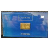 USPS 24K GOLD PLATED .999 FINE SILVER INGOT -