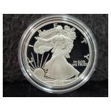 2023-W PROOF SILVER EAGLE - BOX AND COA