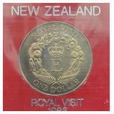 1986 NEW ZEALAND ROYAL VISIT COPPER-NICKEL DOLLAR