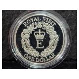 1986 NEW ZEALAND ROYAL VISIT PROOF SILVER DOLLAR