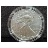 2025 UNC SILVER EAGLE - BOX AND COA