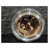 2018 BREAST CANCER AWARENESS $5 GOLD PROOF COIN