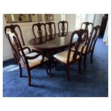 Nine piece mahogany Queen Anne, dining room suit