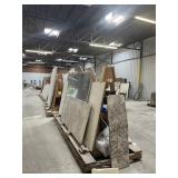 Pieces of granite and stands