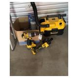 DeWalt side grinder drill, vacuum cleaner, hammer
