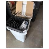 Sink parts, napkins, three garbage cans locker 66