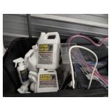 Stone shield, sealer and cleaner located storage