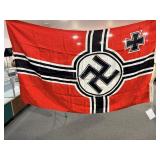WWIl German Kriegsmarine flag, stamped Kr.Fl 80