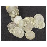 (47) ASSORTED SILVER ROOSEVELT DIMES