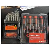 Black & Decker drill bits Crescent screwdriver