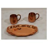 Cooper Cups and Tray