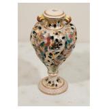 Capodimonte Pierced majolica Porcelain table lamp