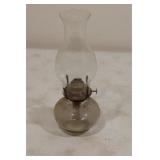 Clear glass oil lamp
