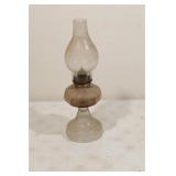 Clear Glass pedestal oil lamp