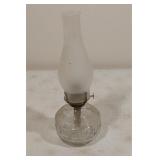 Clear glass oil lamp