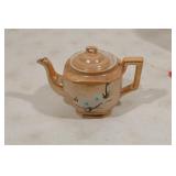 Vintage Japanese lusterware teapot hand painted