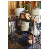 Metal Rack and Contents